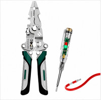 NETIVA NESTIVA COMBINATION 8 in 1 PLIER WITH TESTER Multi Utility Plier(1 Tools, Green)