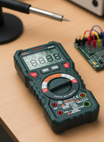 HCT HTC DM-98 with TRMS and Autoranging function with Bargraph (Battrey Included) Digital Multimeter(Green, Black 6000 Counts)