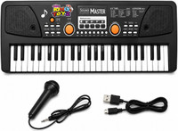 KING TOYZ 49 Keys Piano Keyboard for Kids | Beginners with Mic & Recording Function Analog Digital Piano(49 Keys)