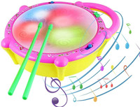 Chigy Wooh Kids Toys Flash Drum With Light And Music Toys Musical Instrument For Kids Best Gift For Children Toys For Baby Boy And Baby Girl Great Entertainment Toys Learning Toys And Games For Kids(Multicolor)