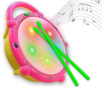 kettoby Flash Drum with 3D Lights and Music toys for kids toys musical toys for kids(Multicolor)