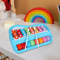 Pureey Top 2-in-1 Baby Piano and Xylophone Toy with 8 Colorful Keys Toy for kids(Multicolor)