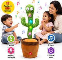 Toys Adventure Dancing Cactus Talking Musical Toy for Kids, Mimicking & Music Features(Green)