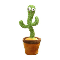 domnikyas Talking Cactus Toy Dancing Cactus Toy for Babies Voice Repeat Toys for Kids Entertainment Toys Cactus Plush Toy with Lights Moving Cactus Mimicry Toy Baby Fun Toddlers Toys(Green)