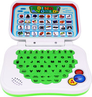 Aapaga Learning Study Game Toy For Kid With Rhymes And Alphabet Sound And Lights | Battery Operated | Educational Laptop | Learning Toys | Best Gift For Kids/Toddler | Size: 8 Inch | Package Item: Laptop Toy(Multicolor)