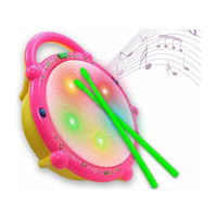 GoodsNet Flash Drum Toy with 5 Visual 3D Lights, Music, 3 Game Modes for Kids(Multicolor)