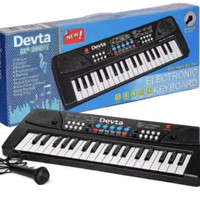 Devta Kids Piano Keyboard, Piano for Kids with Microphone Portable Electronic Keyboards for Beginners 37 Keys Musical Toys Pianos for Girls Boys Ages 3-12(Black)