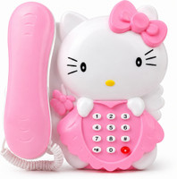 Toyboi 90s kids Cute Kitty Toy Telephone(Pink)