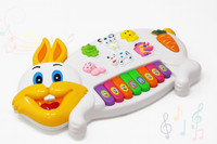 SILIGURITOYZONE Rabbit Piano Toy for Kids – Musical Keyboard with Animal Sounds and Lights(White, Multicolor)