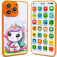 PANTROLA Kids Educational Mobile Phone Toy 28 Functions Learning Music Stories Recording(Multicolor)