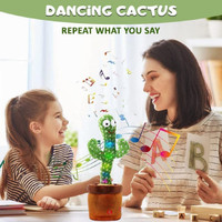 domnikyas Dancing Cactus Toy | Cactus Talking Toy For Baby | Cactus Speaking Toy Singing Dancing with Songs + Music for Kids | Repeating What You Say Funny Education Toy for Babies Children Playing | Babies Interaction Electronic cactus plus Toy for Decoration(Green)