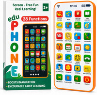 Kidzfun Educational Phone Toy for 2-12 Years Kids Rechargeable 24 Modes Music Functions(Multicolor)