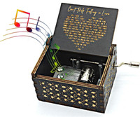 Store2508 Wooden Vintage Hand Cranked Music Box – Can’t Help Falling in Love(Multicolor)