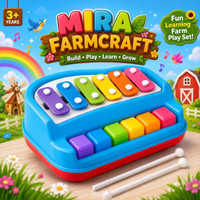 Mira Farmcraft Musical Xylophone and Mini Piano, Non Toxic, Non-Battery- Assorted MultiColors(Multicolor)