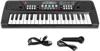 Sonpal Kids Keyboard Piano 37 Keys Piano for Kids Electronic Piano with Microphone(Black)