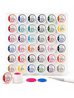 Adoere 36 Colors Pot Nail UV Gel Kit Soak off Led Nail Art Pure Color Gel Paint(MULTICOLOR)