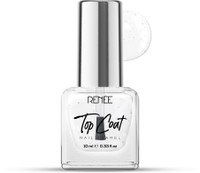 Renee Top Coat Nail Enamel, Quick Drying, Long Lasting, Chip Resisting Formula 10 Ml Top Coat