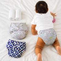 Superbottoms Reusable Cloth Diapers for Baby BASIC Pack of 2 | Adjustable & Washable | 3M–3Y