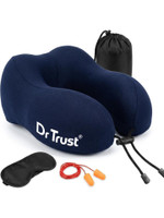 Dr Trust USA Memory Foam Rest Cushion, Flight Aeroplane Support 358 Travel Neck Pillow(Black)