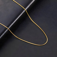 Minprice 100% Gold 2mm Round Thin Waterproof Necklace Chain Sterling Silver Plated Stainless Steel Chain