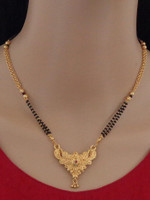 RAMDEV ART FASHION JEWELLERY Designer and Stylish chain pendant for women Pearl Gold-plated Plated Copper Chain