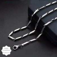 R JEWELS Rice Design Neck Chain For Men & Boys Titanium Plated Stainless Steel Chain
