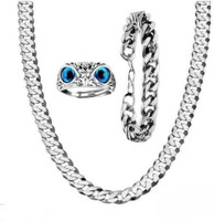 house of common Best Fashionable Ring Owl and Bracelets Chain For Looking Well Silver Plated Stainless Steel Chain