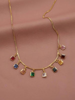 DIMIKI Anti-Tarnish High Quality Gold Plated Necklace Chain For Girls And Women Crystal Gold-plated Plated Alloy Necklace