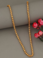 Zaika MOHINI MOP M.S. DUBBLE BOX CHAIN 30" inch LONG CHAIN FOR WOMEN AND GIRLS Gold-plated Plated Brass Chain