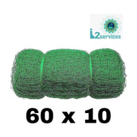 ITWOSERVICES 60X10 NYLON HDPE Cricket Net(Green)
