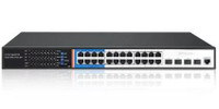 SECUREYE S-24GE-M-4UF-370W-AI-VLAN-L3-POE Network Switch(Black)