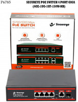 SECUREYE S-4GE-1UG-1UF-150W-NB Network Switch(Black)