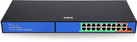 kathiriyas RMX PoE++ Support with AF Network Uplink Port 802.3af Built-in DC48V PowerSupply Network Switch(Black)