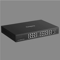 Coreprix CPN- 5716 POE SWITCH Network Switch(Black)