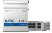 Teltonika TSW200 Industrial Unmanaged PoE+ Switch Network Switch(Grey+Blue)