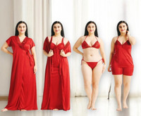 XPIOX Women Nighty(Red)