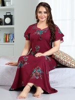 TRUNDZ Women Nighty(Pink)