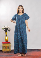 Vardhana Women Maternity/Nursing Nighty(Blue)