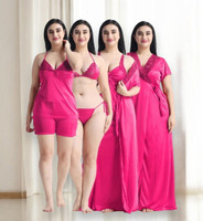 XPIOX Women Nighty(Pink)