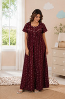 Ramya Trends Women Maternity/Nursing Nighty(Maroon)