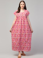 FamBee Women Nighty(Multicolor)
