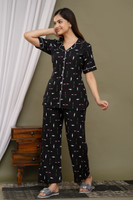 TRINABH Women Nightdress(Black)
