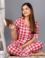 Ameerah Women Nightdress(Red)