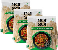 MOI SOI Hakka Noodles, 1.5kg (No Preservatives | Pack of 3 x 500g | Air Dried Noodles) Hakka Noodles Vegetarian(3 x 0.5 kg)