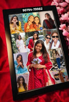 SHREE CRAFT Wood Wall Photo Frame(Black, 13 Photo(s), Simple A4 size Photo Frame Add Your Photo, Name & Message | Personalized Gift for Couples, Birthday & Home Decor Send | photos on (90794 79982) And Get Digital Reprint)