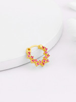 GIVA Zircon Rhodium Plated Sterling Silver Nose Ring