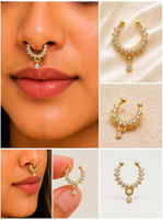 ISHARIYA Crystal Gold-plated Plated Alloy Nose Ring
