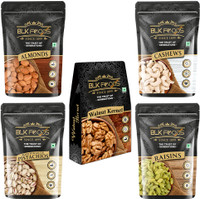 BLK FOODS Dry fruits combo pack of Healthy | Badam Kaju Pista Kishmish Akhrot (250g X 5) Cashews, Almonds, Pistachios, Walnuts, Raisins(5 x 250 g)