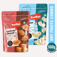 YUM YUM Dry Fruits Combo Almonds and Cashews Dry Fruits Combo Offer Almonds, Cashews(2 x 250 g)