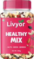 LIVYOR Healthy Mix Nuts, Seeds and Berries Combo | Super Nutritious Food | Dry Fruits Trail Mix with Seeds, Berries(1 x 200 g)